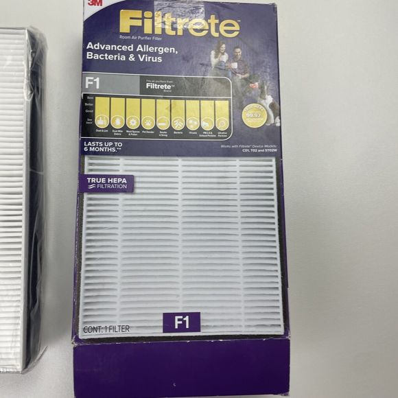 Filtrete F1 Advanced Allergen HEPA Room Air Purifier Filter - Picture 2 of 5